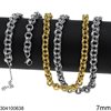 Stainless Steel Double Round Link Chain 7mm