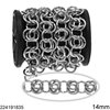Stainless Steel Chain 14mm with Rings 10x1.5mm