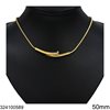 Stainless Steel Necklace Nail with Stones 50mm