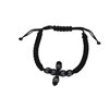 Macrame Bracelet Cross with Hematite Beads