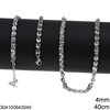 Stainless Steel Chain Wheat 4mm