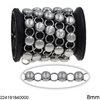 Stainless Steel Link Chain 1:1 Half Ball-Ring 8mm