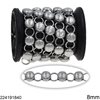 Stainless Steel Link Chain 1:1 Half Ball-Ring 8mm