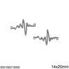Stainless Steel Spacer Heartbeat 14x20mm