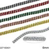 Κορδόνι με Πέτρες και Στρας Στρογγυλό 6mm