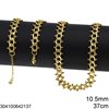 Stainless Steel Gourmette Chain with Balls 10.5mm