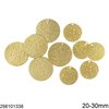 Brass Round Textured Pendant 20-30mm