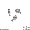 Εξάρτημα Ατσάλινο Ροδέλα 9x2.8mm με Κρικάκι και Τρύπα 4.8mm