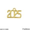 Γούρι Διακοσμητικό Χυτό Κρεμαστό '2025" 17x23mm