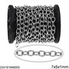 Stainless Steel Oval Link Chain Soldered 7x5x1mm
