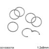 Stainless Steel Segment Hingerd Nose Ring 1.2mm