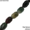Χάνδρες Οβάλ Ταγιέ Λίθοι 10x14mm με Τρύπα 2mm