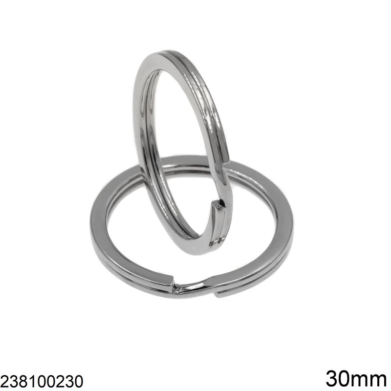 Iron Split Ring Flat Wire 30mm