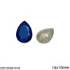 Pearshape Rhinestone 14x10mm