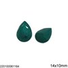 Pearshape Rhinestone 14x10mm