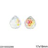 Crystal Faceted Pearshape Ball 17x19mm (5gr)