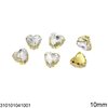 Stainless Steel Sew-on Cup Heart 10mm