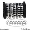 Stainless Steel Round Spacer Link Chain Textured 7.2x4.4mm