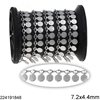 Stainless Steel Round Spacer Link Chain Textured 7.2x4.4mm
