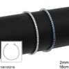 Silver 925 Riviera Bracelet wih Zircon 2mm