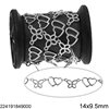 Stainless Steel Chain Outline Butterfly and Double Heart 14x9.5mm