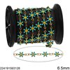 Stainless Steel Chain Daisy with Enamel 9.7mm