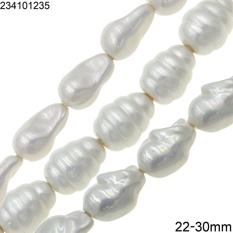 Glass Beads Pearl Coated 22-30mm