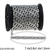Stainless Steel Oval Link Chain Flat Wire Line Textured