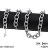 Αλυσίδα Ατσάλινη Κρίκος Οβάλ Στριφτός 16x13mm