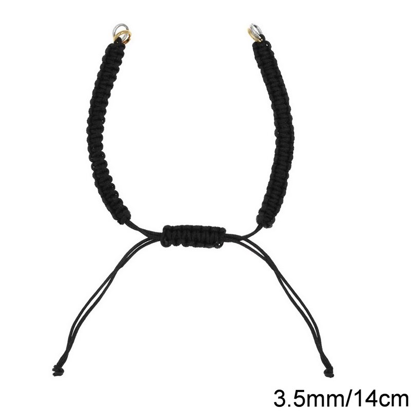 Μακραμέ Βραχιόλι 3.5mm, 14cm