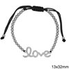 Bracelet with Casting Spacer and Macrame Clasp