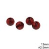 Plastic Round Beads Amber 12mm with Hole 2.5mm