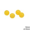 Plastic Round Beads Amber 12mm with Hole 2.5mm