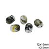 Plastic Bead Oval 12x16mm with Hole 2.5mm
