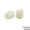 Plastic Oval Bead 14X16mm with Hole 2.5mm