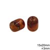 Plastic Bead Oval 15x20mm