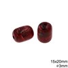 Plastic Bead Oval 15x20mm