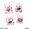 Plastic Transparent Packing Bag with Sticker 10cm+3cm