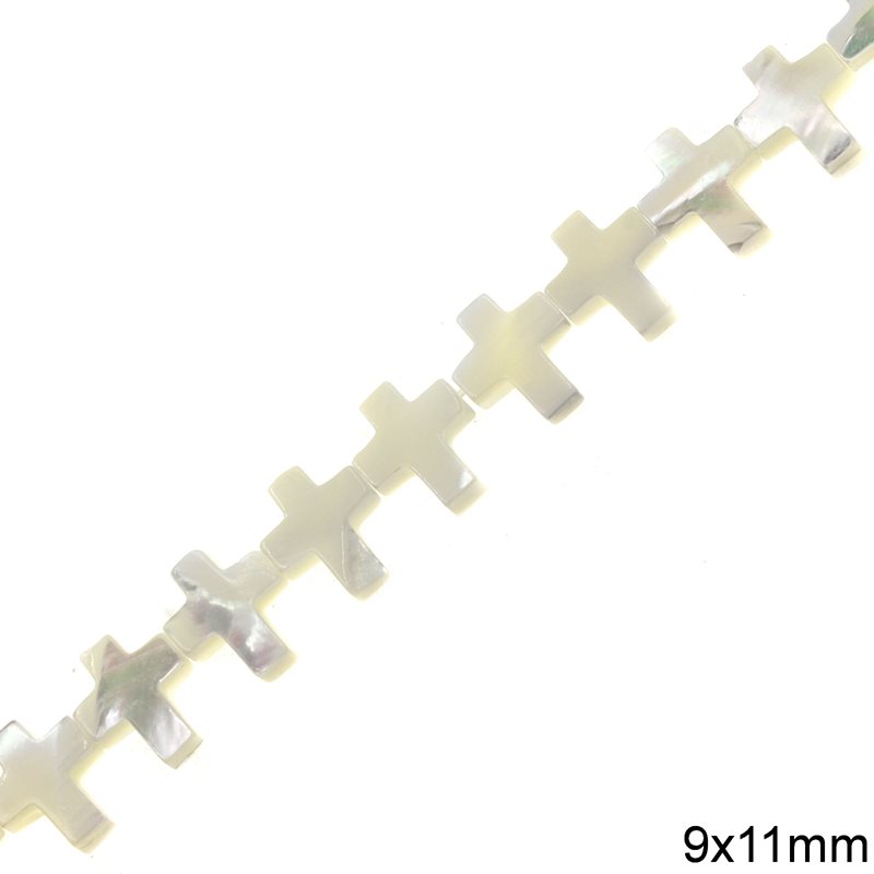 Shell Cross Beads 9x11mm