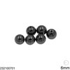 Hematite Ball Beads 6mm Half-Drilled