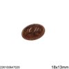 Πέτρα Καπουσόν Γυάλινη Οβάλ Vintage 18x13mm