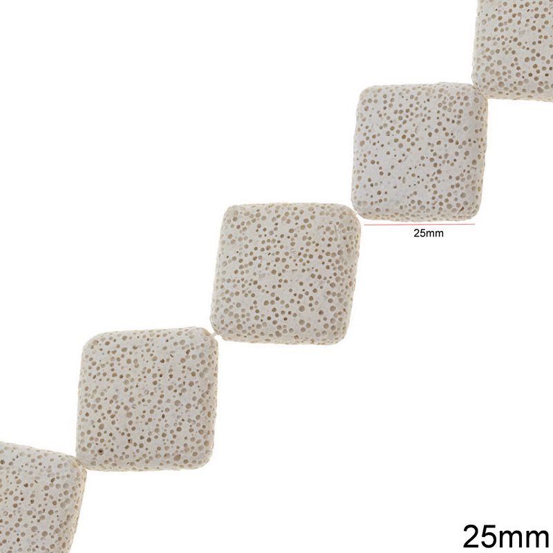 Lava Beads Rhombus 25mm