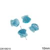 Shell Blue Clam Beads 10mm