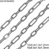 Stainless Steel Oval Link Chain 3:1 Flat Wire 15-20mm