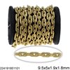 Stainless Steel Oval Link Chain Flat Wire Line Textured
