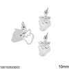 Silver 925 Double Pendant in Various Designs 8-14mm