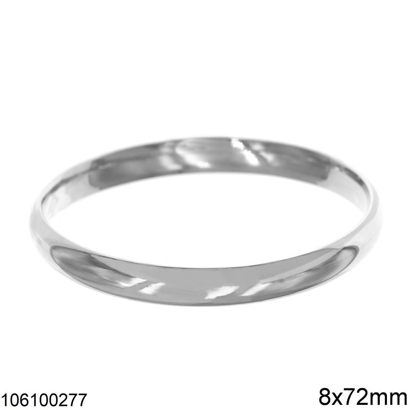 Silver 925 Bold Hollow Bracelet 8x72mm
