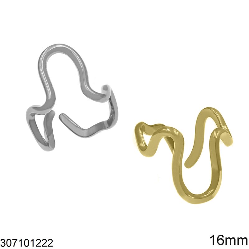Stainless Steel Ring Curved Wire 16mm