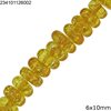 Crystal Square Rondelle Beads 6x10mm