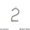 Pendant Numbers with Rhinestones 31-35.5MM